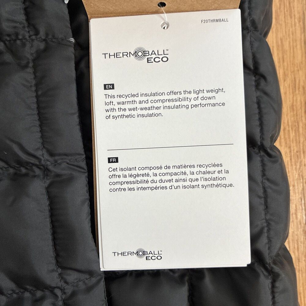 The North Face TNF Thermal Insulation Jacket Men Size 2XL Black Full Zip - Picture 4 of 9